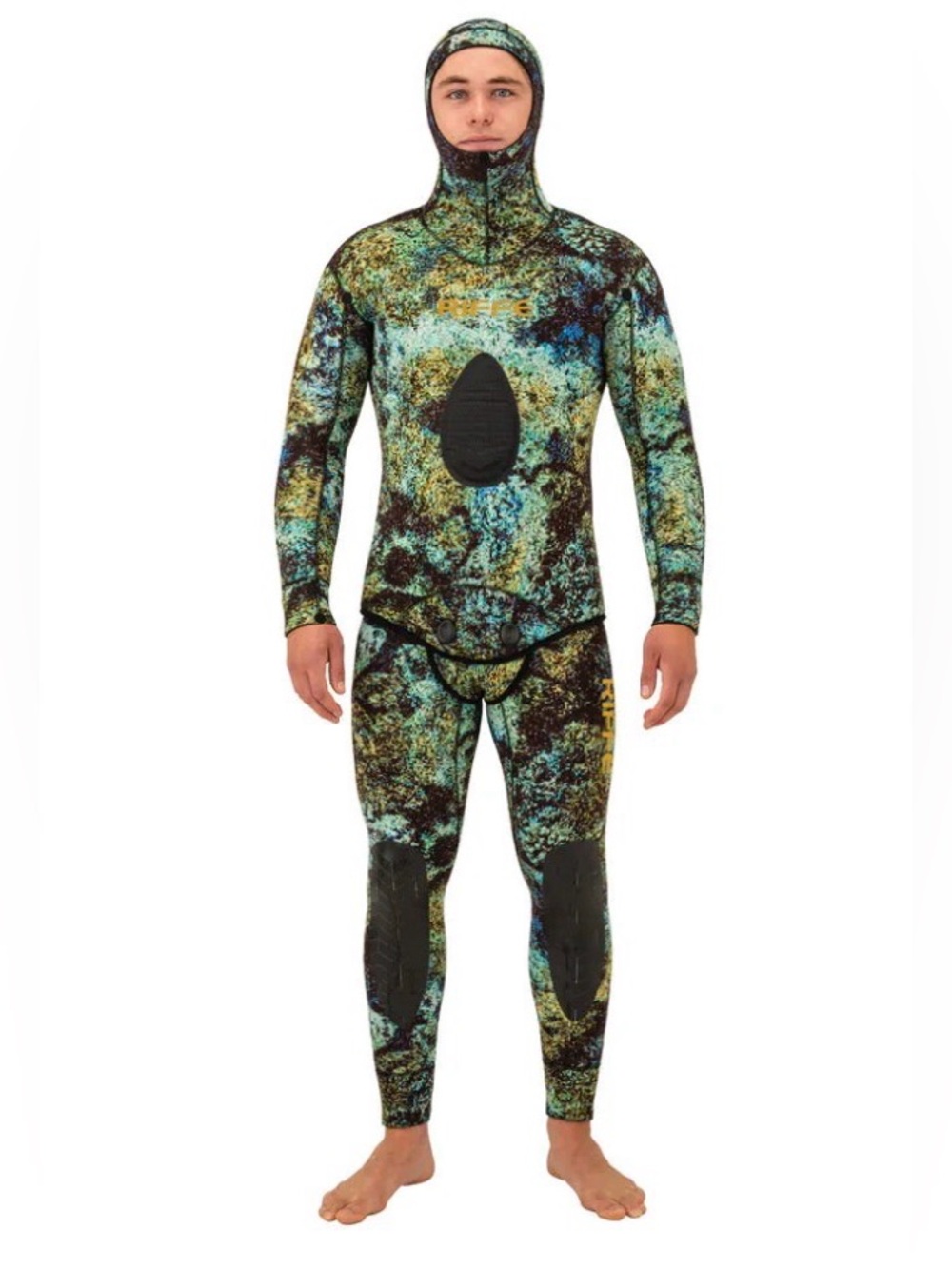 RIFFE Digi-Tek Camo 5mm 2pc Wetsuit (M-50, Farmer John) Catch of the Day! 🐟